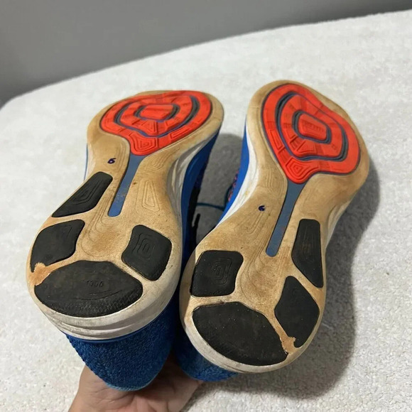 Nike Flyknit Lunar 3 Mens Blue Sneaker Running Shoes 9.5 Lace Up Low Top - Picture 6 of 11